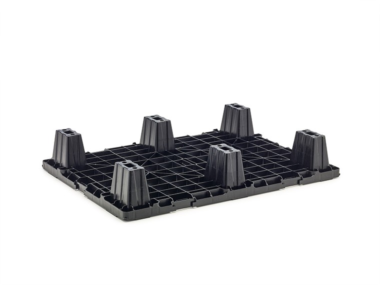 2-Pack Lightweight Plastic Pallets - Nestable Storage Pads With Breathable Grid Design